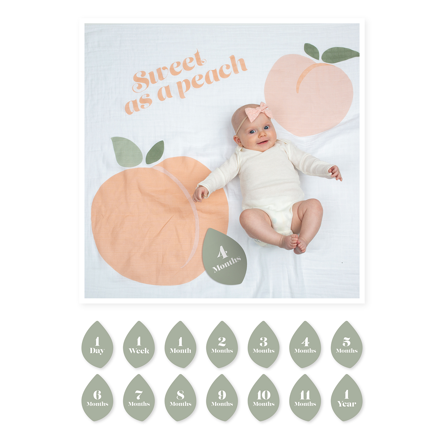 Lulujo Mουσελίνα Φωτογράφισης + Κάρτες- Sweet as Peach